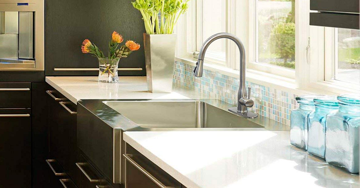 Kitchen Sink Faucet with Pull down Sprayer Only $68.79 Shipped!