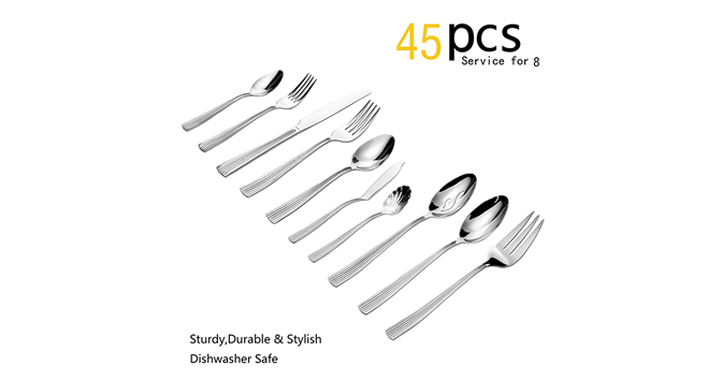 Flatware Set by Lorena – 45pc Set – Just $33.99!