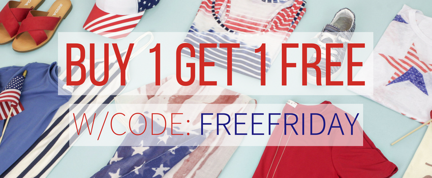 Still Available! Get FUN Patriotic Clothing and Accessories B1G1 FREE! Plus FREE shipping!