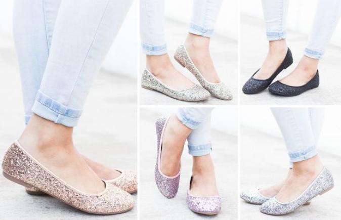 Glittery Slip-On Flats – Only $13.99!