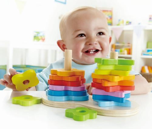 Hape Double Rainbow Stacker Wooden Ring Set Toddler Game – Only $11.31!