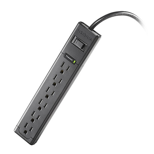 Insignia™ – 6-Outlet Surge Protector Strip for Just $5.99! (Reg. $15)