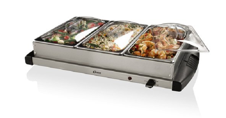 Oster Triple Tray Stainless Steel Buffet Server Only $46.82 Shipped! (Reg. $100)