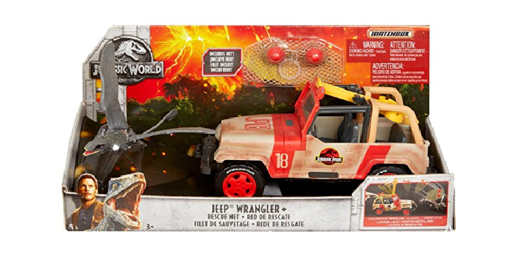 Jurassic World Matchbox Jeep Wrangler & Rescue Net Only $15.30! (Reg. $23)