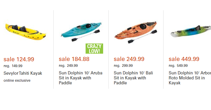 Shopko: Save Over $100 on Kayaks! Prices Start at Only $124.99!