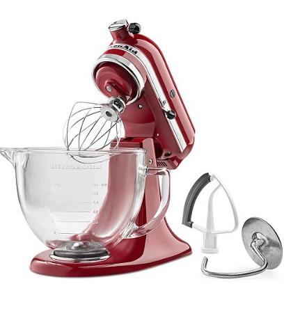 KitchenAid 5-Quart Stand Mixer with Glass Bowl & Flex Edge Beater – Only $175.49 Shipped!