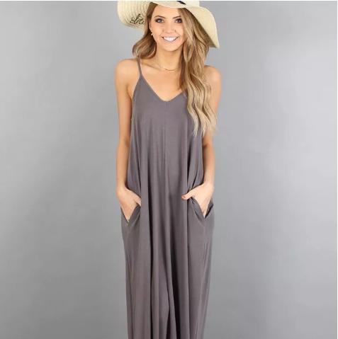 Luxe V-Neck Maxi Dresses with Pockets – Only $18.99!