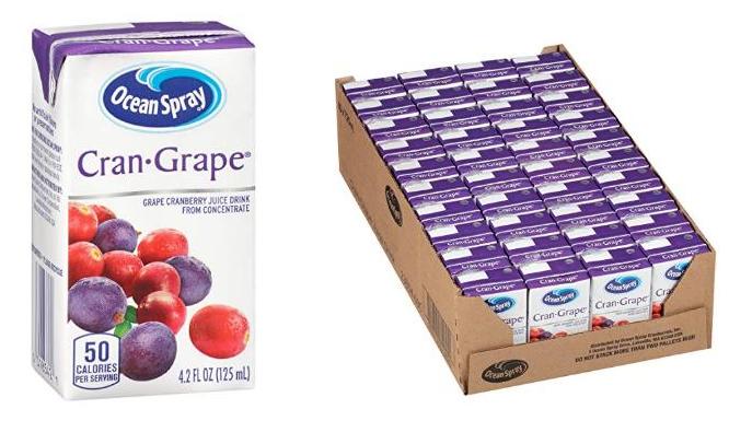 Ocean Spray Juice Drink, Cran-Grape, 4.2 Ounce Juice Box (Pack of 40) – Only $8.99!