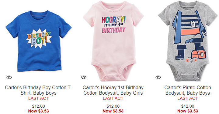 Macy’s Birthday Clothes & Bibs Start at Only $2.33!