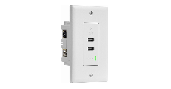 Insignia In-wall 3.6A Surge Protected USB Hub – Just $10.99!
