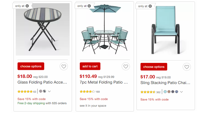 Target: Patio Sets Marked Down! Prices Start at $15.30 For Cute Accent Tables!
