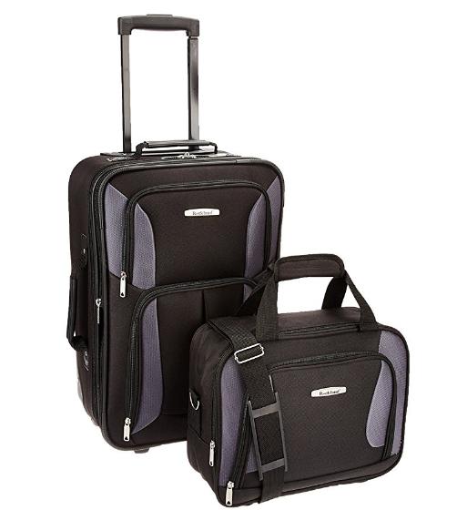 Rockland Luggage 2 Piece Set, Black/Gray – Only $32.44 Shipped!