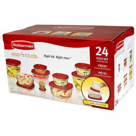 Walmart: Rubbermaid Easy Find Food Storage Container Set (24 Piece) Only $8.98!
