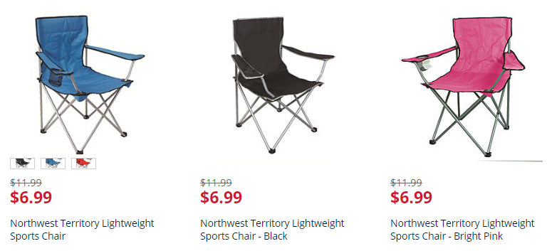Camp and Sports Chairs Only $6.99!