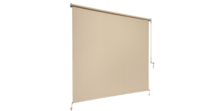 Coolaroo Outdoor Cordless Roller Shade 8ft by 6ft Sesame – Just $36.99!