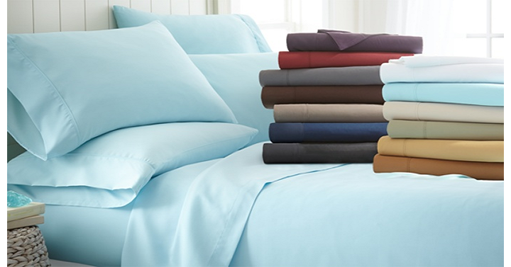 Microfiber Merit Linens Bed Sheets Set (6 Piece) Only $12.99 for Twin & $20.99 for Queen + More Options!