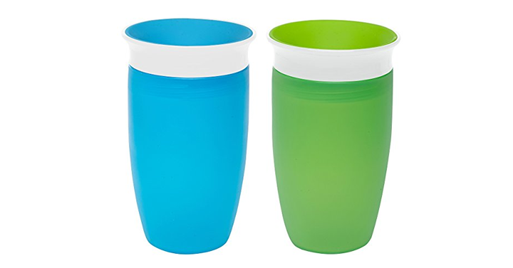 Munchkin Miracle 360 Sippy Cup, Green/Blue, 10 Ounce, 2 Count – Just $8.49!