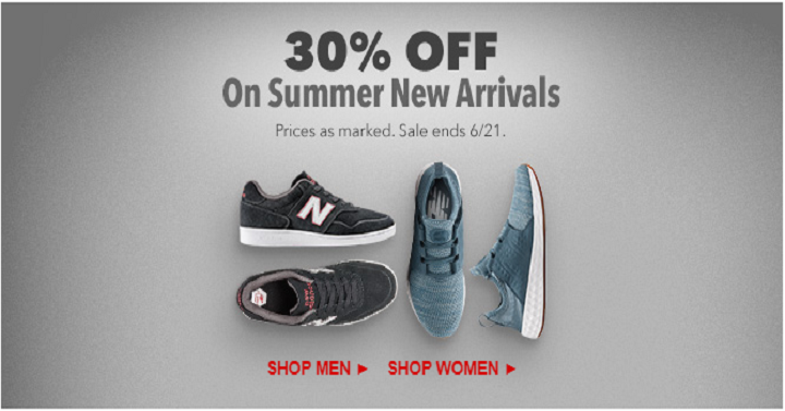 New Balance: Save 30% Off Select Men & Women Shoes + Additional 10% Off at Checkout!