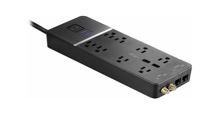 Rocketfish 8-Outlet/2-USB Surge Protector Strip – Just $22.99!