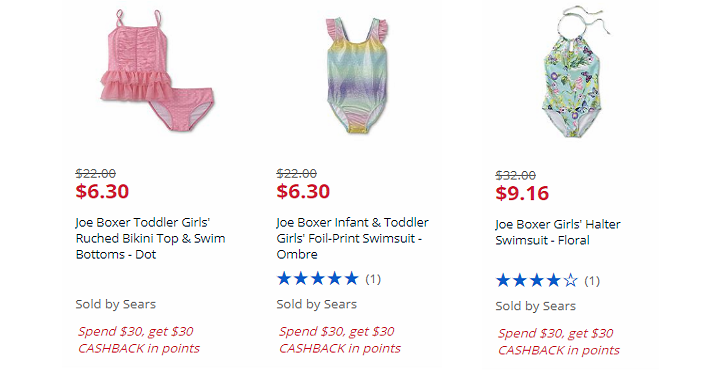 Sears: Girls Swimsuits Starting at $6.30! (Reg $22)