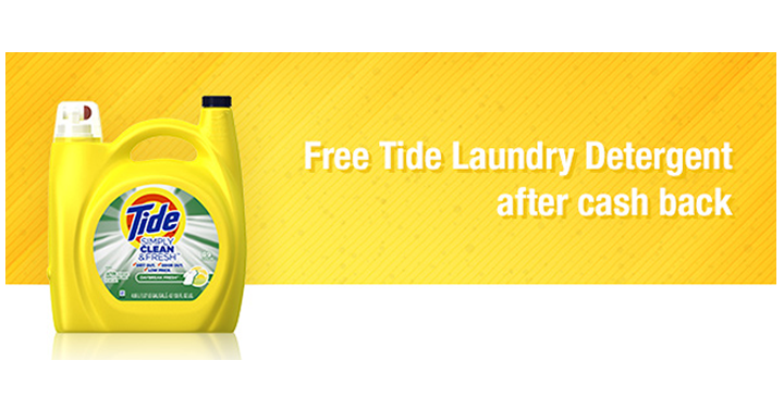 LAST DAY! Awesome Freebie! Get FREE Tide Laundry Detergent From Top Cash Back!