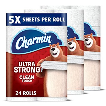 Charmin Ultra Strong Toilet Paper (Family Mega Roll) 24 Count Only $25.49 Shipped! That’s $.21 Per Regular Roll!