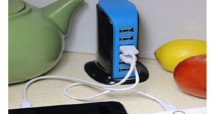USB Power Charging Station (40 Watt 6 Port) Only $14.99 Shipped! (Reg. $30)