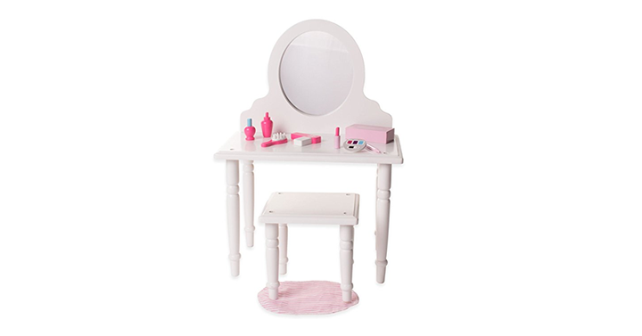 Vanity & Stool Set w/ Accessories – Fits American Girl Dolls – Just $29.99!