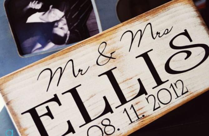 Mr. and Mrs. Wedding Day Sign – Only $12.50!
