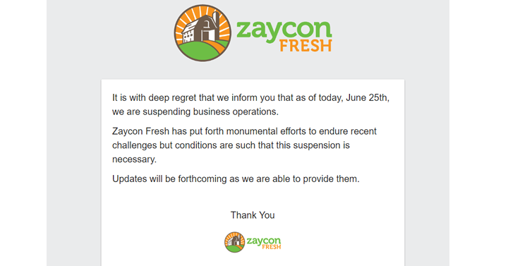 Zaycon Fresh has suspended business operations… we are shocked too!