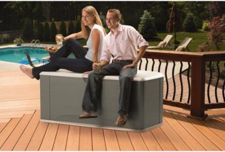 GIANT Rubbermaid 121 Gallon Deck Box with Seat Down to $114.90!