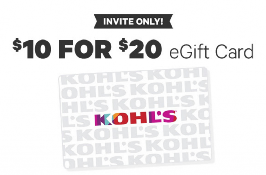 $10 for $20 Kohl’s eGift Card On Groupon! Check Your Emails!