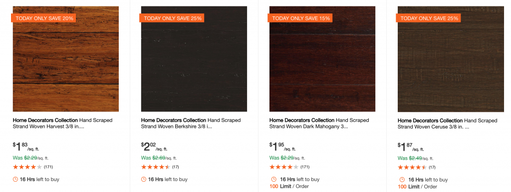 Save 25% On Select Bamboo Flooring Today Only At Home Depot!