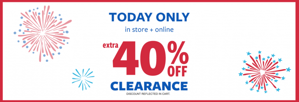 Flash Sale! Take An Additional 40% Off Clearance Items Today Only At Carters & Osh Kosh!