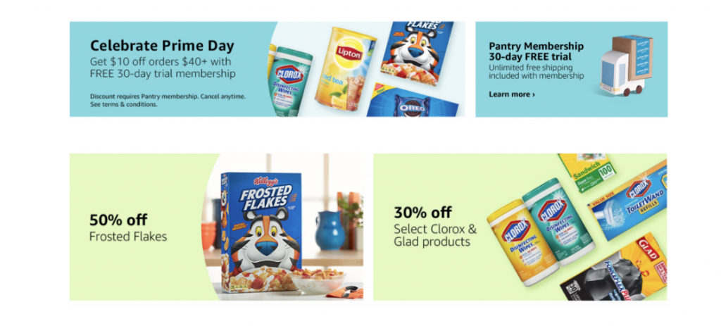$10 Off Prime Pantry Orders of at Least $40 With FREE 30-Day Prime Trial!