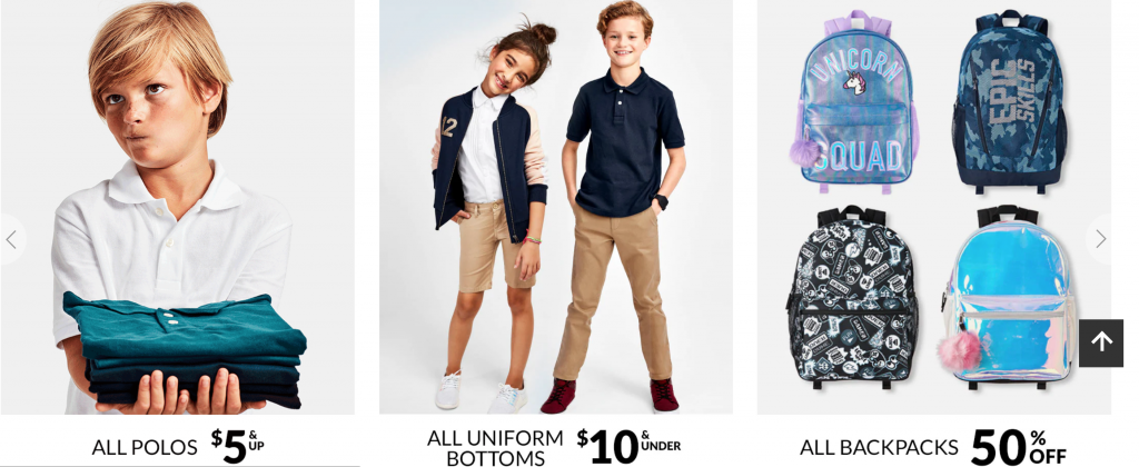 Clearance Up To 80% Off, $7.99 Denim, 50% Off Backpacks, $3.99 Graphic Tee’s & More At Children’s Place!