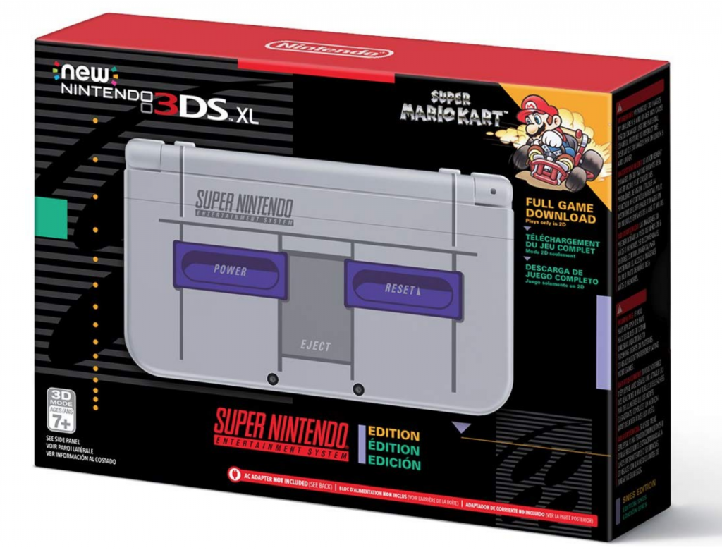 PRIME DAY DEAL! Nintendo New 3DS XL – Super NES Edition + Super Mario Kart for SNES $149.00!