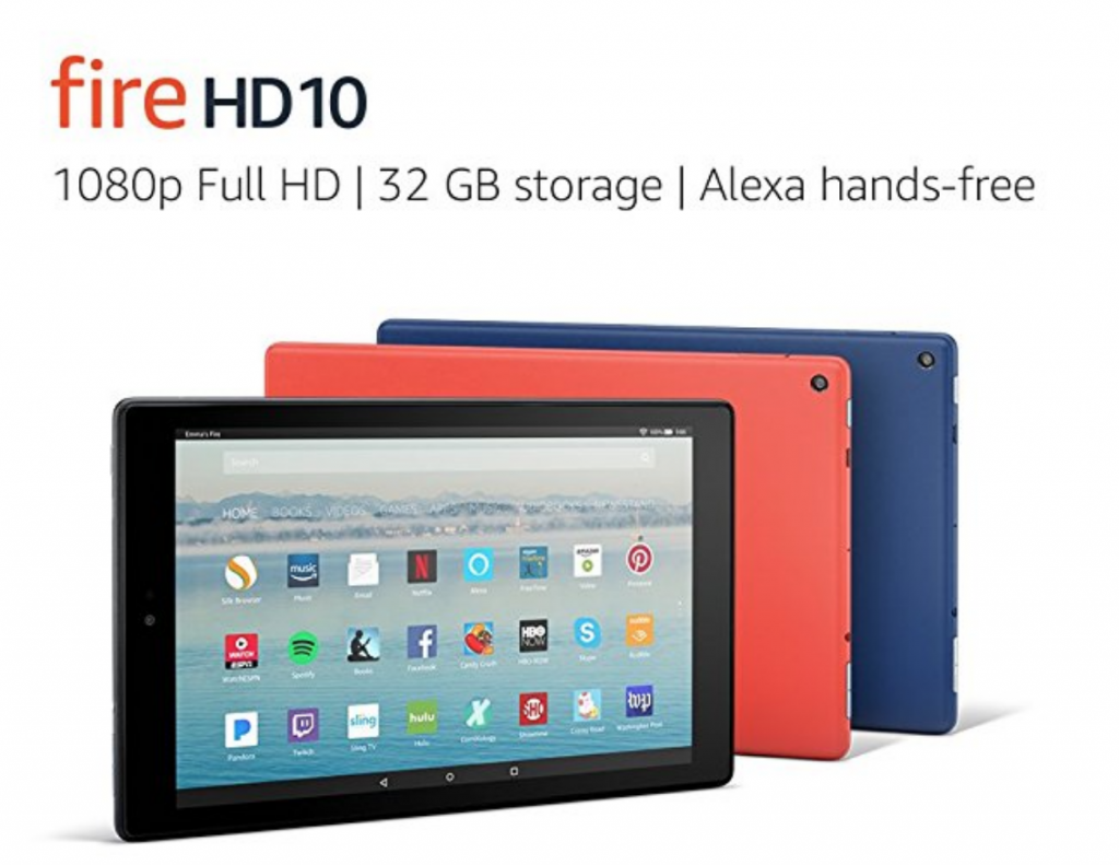Fire HD 10 Tablet with Alexa Hands-Free $99.99! (Reg. $149.99)