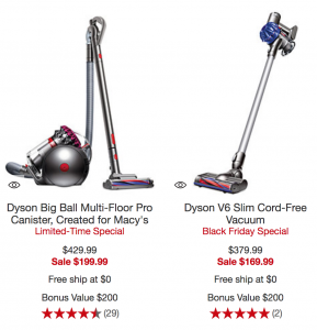 Deep Discounts On Dyson Vacuums Today Only at Macy’s! Plus, EVERYTHING Ships FREE for Black Friday In July!