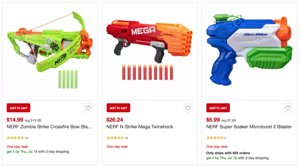 Save 25% Off Select Nerf Toys Today Only At Target! 75-Dart Refill Just $8.92!