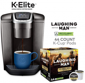 PRIME DAY DEAL! Keurig K-Elite Single Serve Coffee Maker & Laughing Man Colombia Huila K-Cup Pods $99.99!