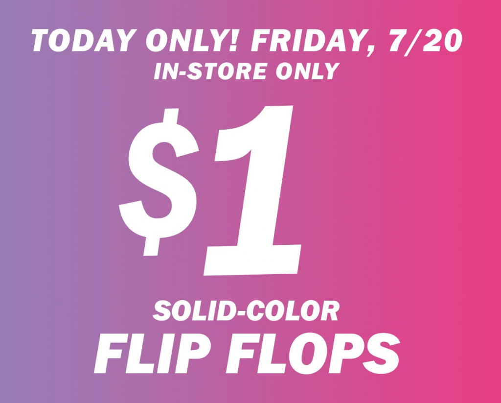 $1.00 Flip Flops Are Back At Old Navy! In-Store & Today Only!