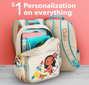 $1.00 Personalization & 30% Off Back-To-School At Shop Disney!
