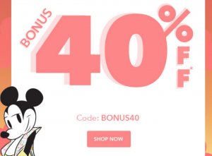 Take An Additional 40% Off Select Merchandise At Shop Disney!