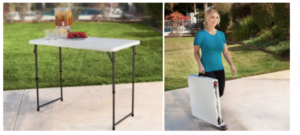 Lifetime 4-Foot Fold-In-Half Adjustable Table Just $29.00! (Reg. $46.90)