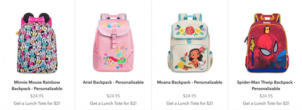 Shop Disney: Buy A Backpack & Get A Lunch Tote For Just $2.00!
