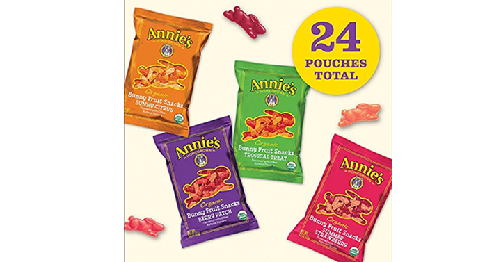 PRIME DAY DEALS ARE LIVE!!! Annie’s Organic Bunny Fruit Snacks, Variety Pack, 24 Pouches – Just $12.68!