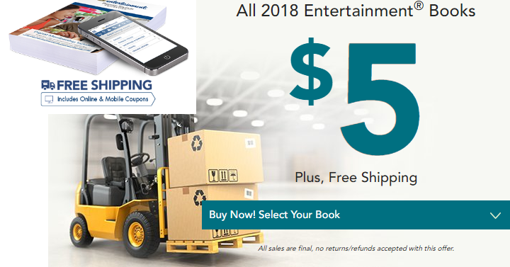 All 2018 Entertainment Books Only $5.00 Shipped! They are Selling Out Fast!
