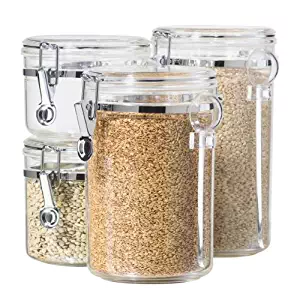4 Piece Acrylic Canister Set with  Acrylic Spoons Only $14.72!
