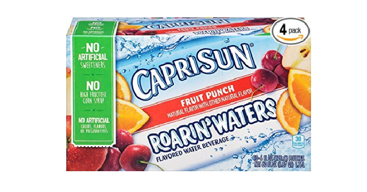 Capri Sun Roarin’ Waters Fruit Punch 10 Pouches (Pack of 4) Only $6.39 Shipped! That’s Only $1.60 per Box!